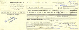 Lettre De Change De 1960 " Ecrémeuse Mélotte Sa à REMICOURT  Pour THOREMBAIS LEZ BEGUINES ". - Alimentaire