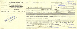 Lettre De Change De 1960 " Ecrémeuse Mélotte Sa à REMICOURT  Pour THOREMBAIS LEZ BEGUINES ". - Lebensmittel