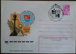 URSS (RUSSIE) Echec, Echecs, Chess, Ajedrez. Entier Postal Emis En 1979  Avec Obliteration (3) - Schach