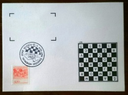 YOUGOSLAVIE Echec, Echecs, Chess, Ajedrez. Carte Avec Obliteration Thematique SAHOVSKI MEMORIAL 1977 (4) - Schach