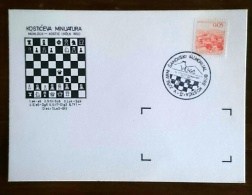 YOUGOSLAVIE Echec, Echecs, Chess, Ajedrez. Carte Avec Obliteration Thematique SAHOVSKI MEMORIAL 1977 (5) - Chess