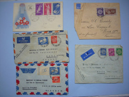 Lot De 5 Lettres Anciennes Années 1950 ... - Cartas