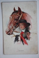 BARBER - Her Sport - Cheval - Horse - Old Vintage Postcard - Jockey - Barber, Court