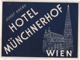 Etiquette Hôtel Münchnerhof WIEN - Etiquettes D'hotels