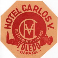 Etiquette Hôtel Carlos V Toledo - Etiquettes D'hotels