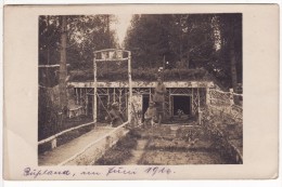 Carte Postale Photo Militaire Allemand RUSSIE-RUSSLAND Cimetière-Friedhof-Casematte-Abri B 1-Abri-Guerre 14/18-Krieg - War Cemeteries