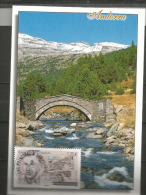 Pont Roman De La Margineda,Belle Carte-maximum 2015 Ramon D'Areny(Philatéliste, Initiateur De La Maximaphilie Andorrane) - Cartas Máxima