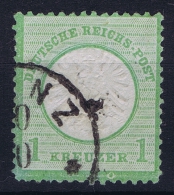 Deutsches Reich: Mi Nr 23 B  Smaragdgrün  Used   Grosser Brustschild - Used Stamps