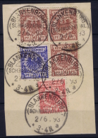 Deutsches Reich:  3-color Franking On Part Letter - Gebraucht