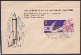 1967-CE-1 CUBA 1967. SPECIAL CANCEL. DIA DE LA COSMONAUTICA.SCIENCE SPACE ASTRONAUTICS. 12 ABRIL. - Storia Postale