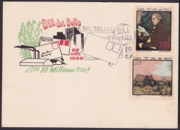 1969-CE-1 CUBA 1969. SPECIAL CANCEL. EXPOSICION DE FILATELIA DE SANTIAGO DE LAS VEGAS. PHILATELIC EXPO - Covers & Documents