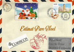 ANDORRE. Lettre (texte En Catalan) Au Père Noël, Avec Oblitération Ronde - Storia Postale