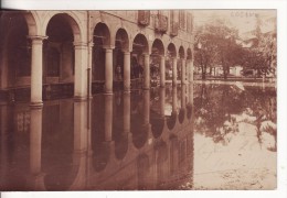 Carte Postale Photo De LUGANO (Tessin) Innondations Près Des Arcades -  RARE -  VOIR 2 SCANS - Lugano