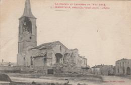 CLEZENTAINE     VOSGES 88  CPA LE VILLAGE  ET L'EGLISE BONBARDEE - Altri & Non Classificati