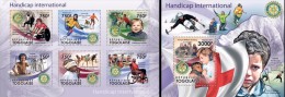 Togo 2011, Handicap, Basket, Sking, Climbing, Cycling, Rotary, Diana, Red Cross, 6val In BF+BF - Sport Voor Mindervaliden