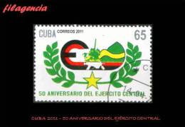 USADOS. CUBA. 2011-05 50 ANIVERSARIO DEL EJÉRCITO CENTRAL - Oblitérés