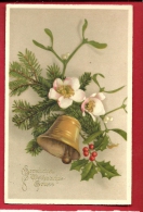 PAC-18  Herzlichen Weihnachts-Gruss, Glocke, Cloche Houx, Gui. Joyeux Noël, Circulé - Altri & Non Classificati