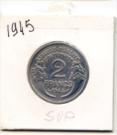 2 Francs  Morlon ALU  1945   TTB+/SUP - 2 Francs