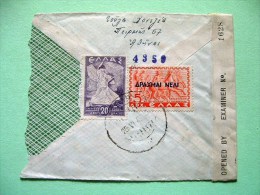 Greece 1945 Censored Cover To USA - Glory - Horse Cart - Brieven En Documenten