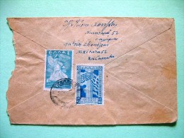 Greece 1945 Cover To USA - Glory (#465 = 3.50 $) - Doric Column - Briefe U. Dokumente