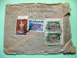 Greece 1946 Cover To USA - Venus Of Melos - Aspropotamos River - Overprint - #479 = 2.25 $ - Briefe U. Dokumente