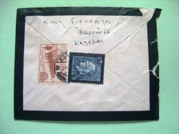 Greece 1947 Cover To USA - King George Memorial Issue - Troops In Albania - Brieven En Documenten
