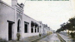 MAROC - MEKNÈS - SERVICE DES DOMAINES ET RUE HABEUL (Ecrite 1924) - Meknès