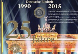SilberEuro 25 Jahre Einheit Deutschland NB 5/2015 Mit 25 EURO+KB 3182 SST 80€ Numisblatt Ms Hb Document Sheetlet Germany - Commémoratives