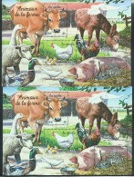 [12] Variété : BF N° 69 Animaux De La Ferme Brun Au Lieu De Brun-rouge + Normal  ** - Ungebraucht