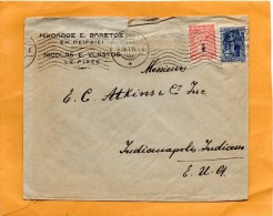 Greece 1919 Cover Mailed To USA - Briefe U. Dokumente