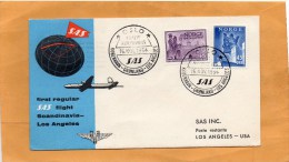 Norway 1954 Air Mail Cover Mailed To USA - Storia Postale
