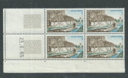 France N° 1439 XX Paysage Vendéen  En Bloc De 4 Coin Daté Du 25 . 6 . 65, Sans Trait, Sans Charnière, TB - 1960-1969