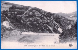 CARTE POSTALE ANCIENNE N° 690 LE BARRAGE DE VITRAC SUR LA SIOULE MANZAT 63410 DOS VERT SEPARE ECRIT COINS MARQUES - Manzat