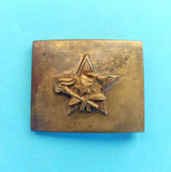 YUGOSLAV FIREFIGHTERS Vintage Belt Buckle * Boucle De Ceinture Gürtelschnallepompiers Feuerwehr Vigili Del Fuoco Firemen - Pompiers