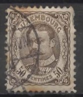 LUXEMBOURG 1906 Grand Duke William IV - 50c. - Brown   FU SOME STAINING - 1906 Willem IV
