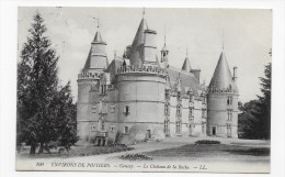 (RECTO / VERSO) GENCAY EN 1909 - N° 100 - LE CHATEAU DE LA ROCHE - CPA - Gencay