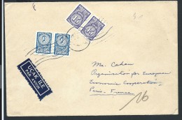 TURQUIE - Enveloppe Avec Timbres De Service Pour Paris Par Avion ( étiquette) - A Voir - Lot P14526 - Official Stamps