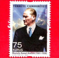 TURCHIA - Usato - 2009 - Serie Ordinaria - Mustafa Kemal Ataturk - Ritratto - 75 - Gebraucht