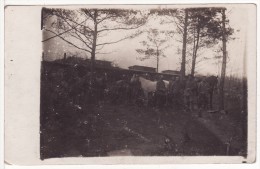 Carte Postale Photo Militaire Allemand SISSONNE (Aisne) Soldats Avec Chevaux CHEVAL-ANIMAUX - Sissonne