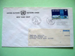 United Nations (New York) 1972 Cover To USA - Building - Briefe U. Dokumente