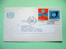 United Nations (New York) 1972 Cover To USA - Logo - Living Together In Peace - Storia Postale