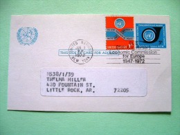 United Nations (New York) 1972 Cover To USA - Logo - Living Together In Peace - Lettres & Documents