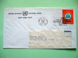 United Nations (New York) 1972 Cover To USA - Human Environment - Brieven En Documenten