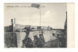 CUBA  /  SANTIAGO  /  " OLD  GLORY "  FLOATING  OVER  MORRO  CASTLE  ( Drapeau Américain = USA ) /  CPA  PRECURSEUR - Cuba