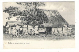 CUBA  /  A  NATIVE  FAMILY  AT  HOME  /  CPA  PRECURSEUR  ( éditée Avant 1904 ) - Cuba