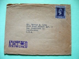 Netherlands 1946 Cover To USA - Queen - Covers & Documents