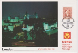 Norway Exhibition Cards 1991 Spring Stampex 1991 (London) - Philatelia (Cologne) Mi 592 King Olav V - Collections