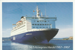 Norway Postal Stationery 2007 Ship M/S Crown Prince Haral 1987-2007 - Special Cancellation Onboard - Interi Postali