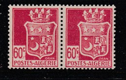 ALGERIE N° 176 60 C ROSE TYPE BLASON D'ORAN C  CEDILLE  TENANT A NORMAL NEUF SANS CHARNIERE - Neufs