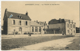 Appoigny La Mairie Et Les Ecoles Edit Mollot Horlogerie Semeuse Bleue 25 Cts Vers St Julien Sur Sarthe - Appoigny